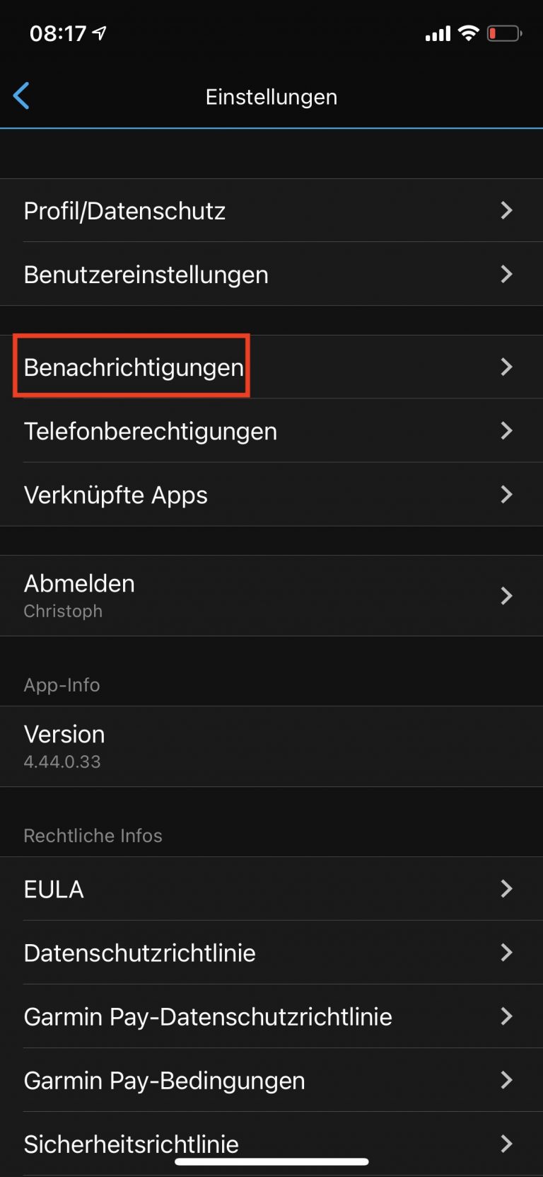 notifications garmin fenix 5